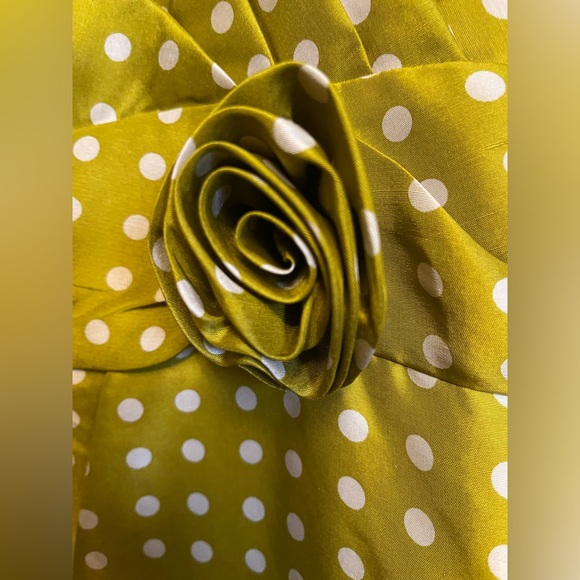 J. Crew NWT Mustard Polka Dot Midi Dress - Picture 4 of 11